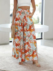 Floral Wide Leg Pants Casual Loose Spring Summer Women's Clothing