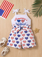 Toddler Girl Independence Belted Cami Romper