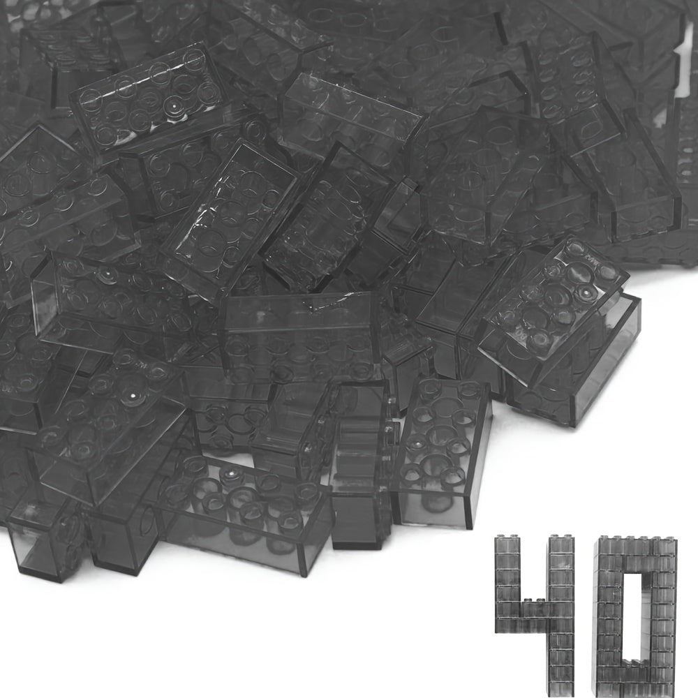 40pcs 2x4 High Brick Small Particle Building Blocks ABS Material
