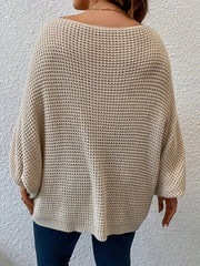 Casual Bat Sleeve Pullover Sweater