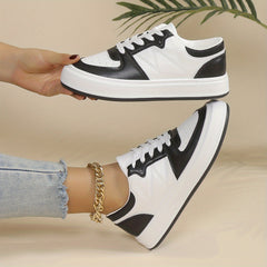 Flat Sneakers Low Top Lace Up Comfortable Shoes