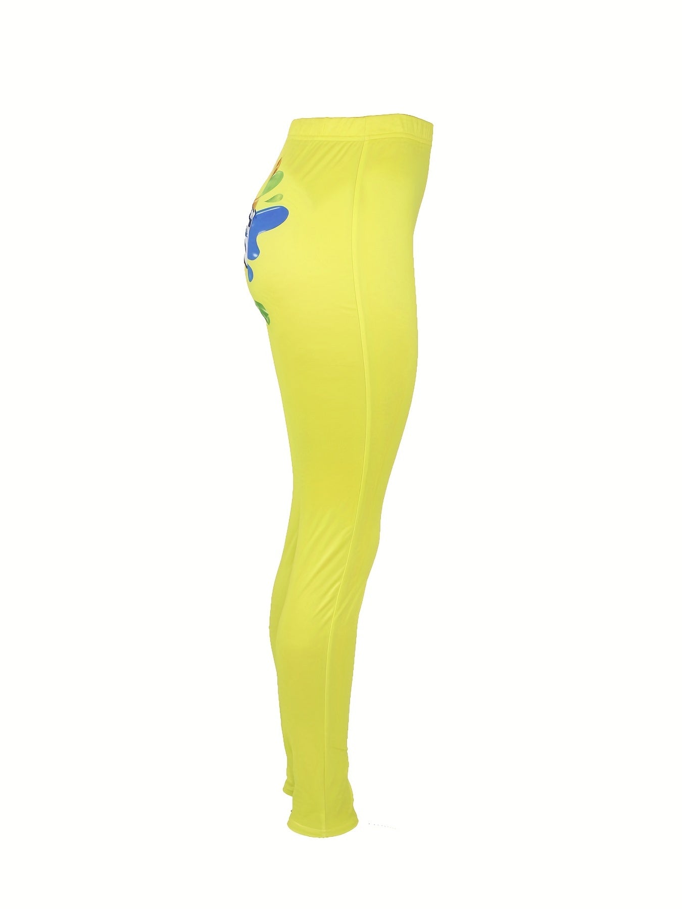 Graphic Print Skinny Leggings Casual Workout Leggings