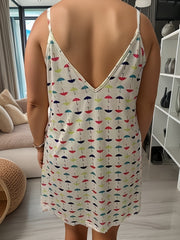 Umbrella Print Cami Sleep Dress
