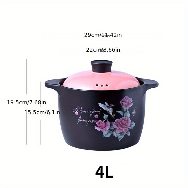 Pottery Casserole Pot for Soup and Rice Cooking