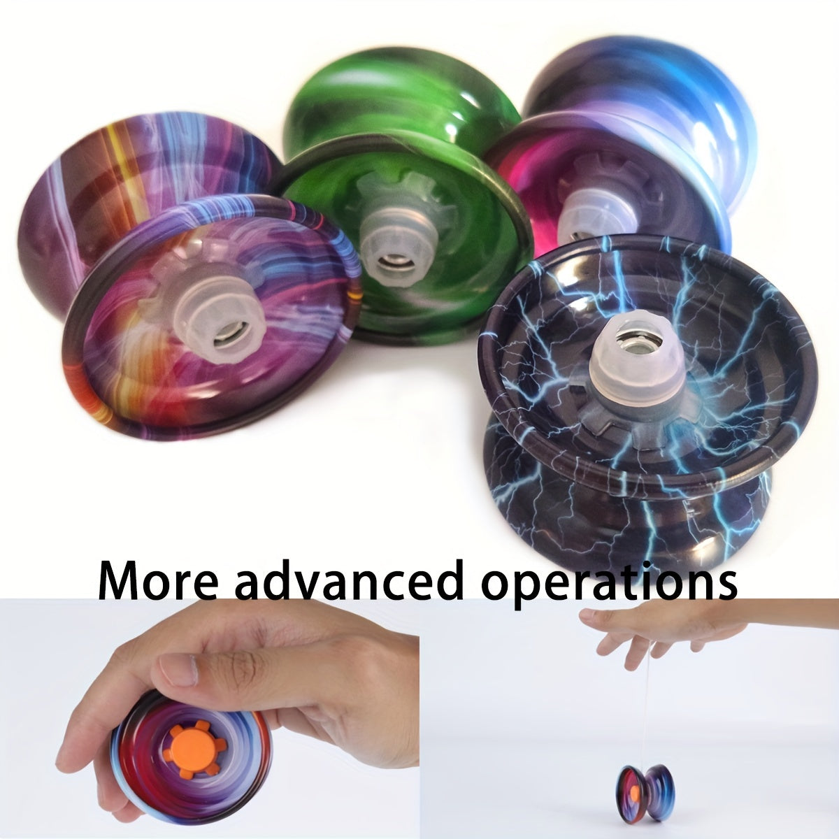Metal Triple Bearing Yoyo Ball Upgraded Dazzling Long Lasting Speed