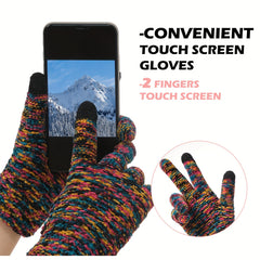 Chenille Touch Screen Winter Gloves for Men and Women