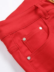 Men's Slim Fit Block Jeans Casual Stretch Street Style Jeans