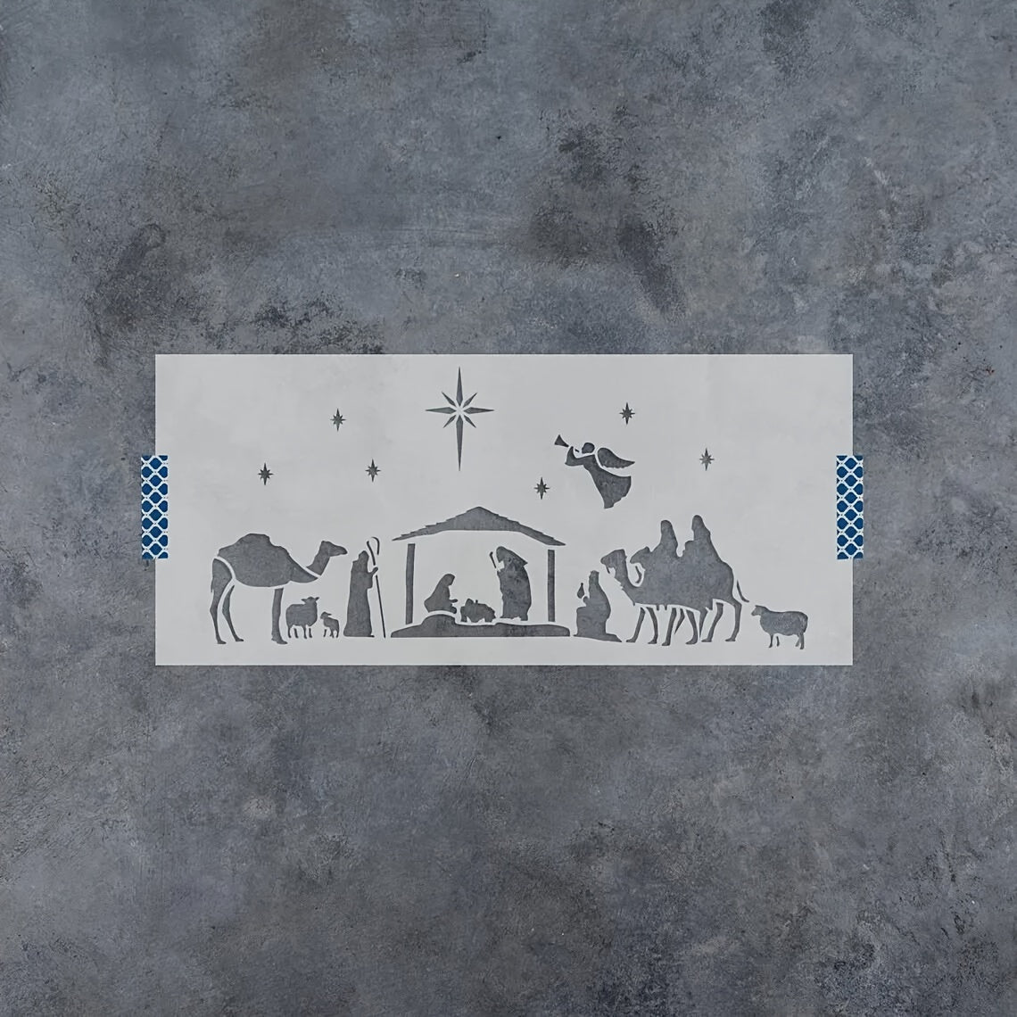 Plastic Nativity Of Jesus Stencil Christmas Drawing Template