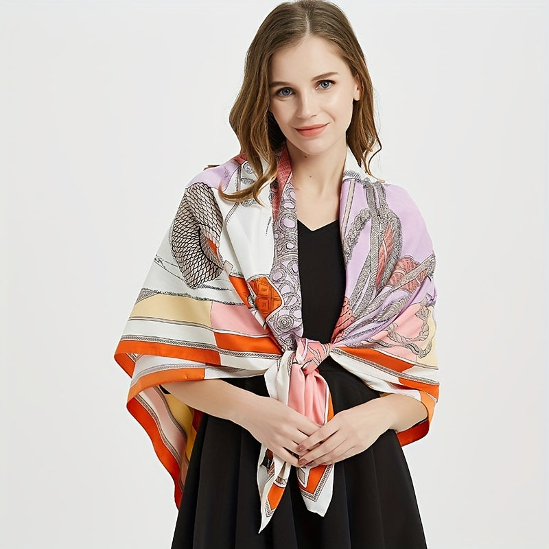 Graphic Bandana Silk Tube Top Shawl Scarf Wrap Head Wrap