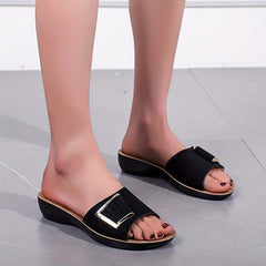 Square Decor Casual Slides Outdoor Slippers Women's Footwear