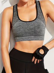 Racerback Wireless Sports Bra Comfy & Breathable Shockproof Tank Bra