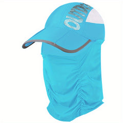 Quick Drying Baseball Cap with Neck Guard Mesh Visors