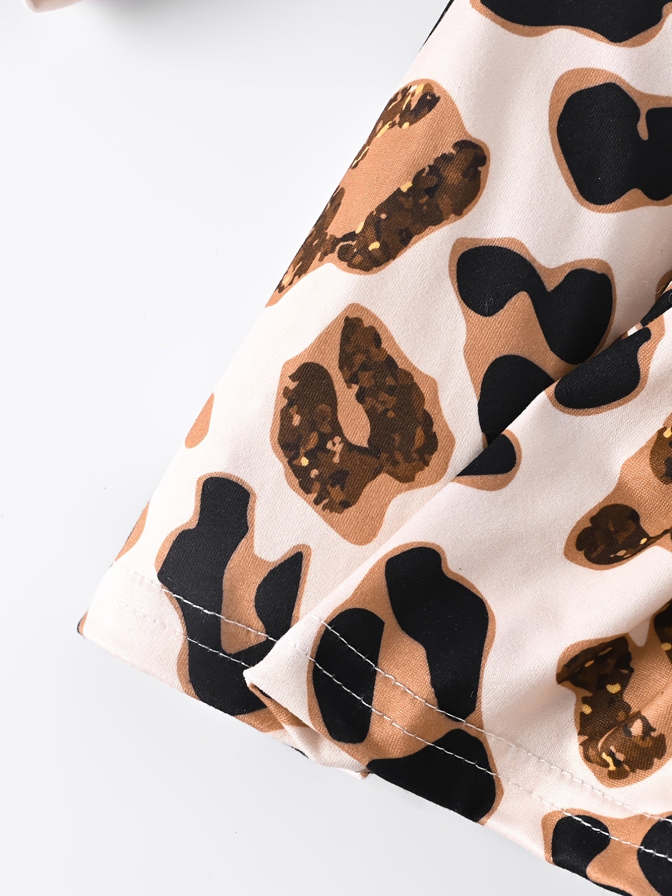 Baby Girls Leopard Print 4pcs Outfit Set Spring Autumn Clothes
