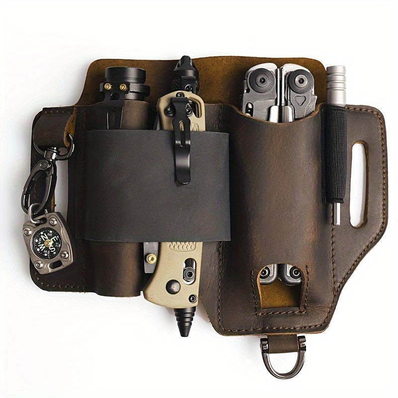 Leather Tool Case Pouch for Outdoor Camping