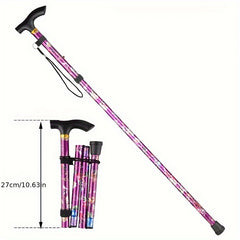 Folding Telescopic Aluminum Climbing Stick Five Section Outdoor Hiking Cane
