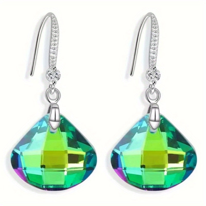 Geometric Heart Drop Earrings for Women