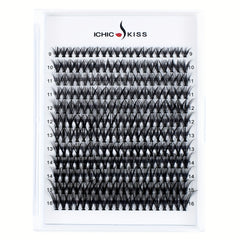 240pcs Cluster Lashes D Curling Long Individual Lashes Faux Mink False Eyelashes