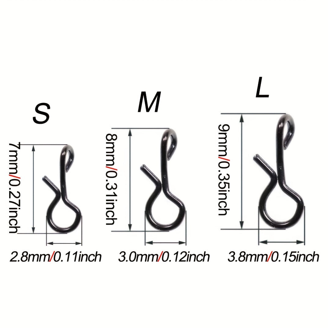 100pcs Stainless Steel Quick Change Snap for Fly Fishing Hooks and Lures