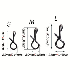 100pcs Stainless Steel Quick Change Snap for Fly Fishing Hooks and Lures