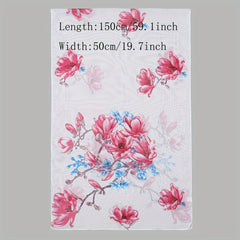 Flower Print Chiffon Scarf Lightweight Sunscreen Shawl