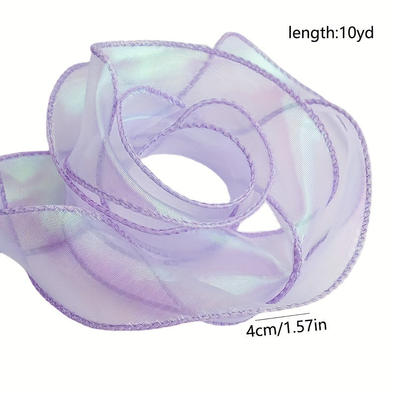 10 Yards 40mm Silk Ribbon Roll for Flower Bouquet Gift Wrapping