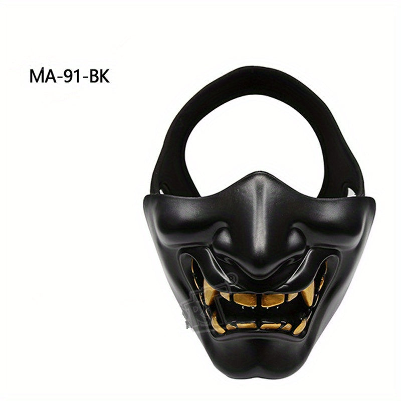 Half Face Mask Airsoft Lower Face Protective Mask for Halloween Cosplay Costume