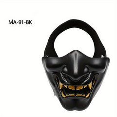 Half Face Mask Airsoft Lower Face Protective Mask for Halloween Cosplay Costume