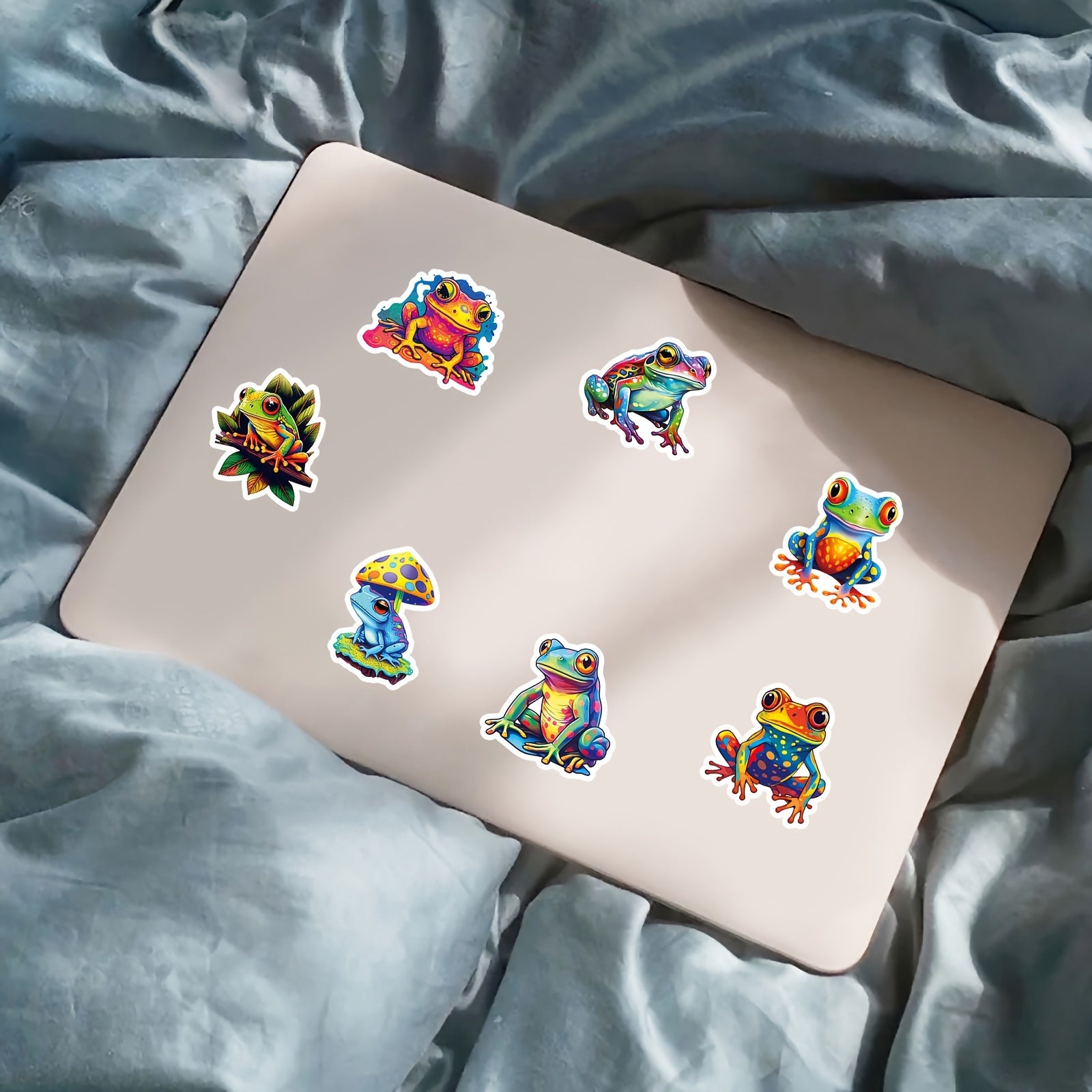 50pcs Colorful Frog Cartoon Animal Hand painted Stickers DIY Decoration