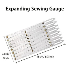 Aluminum Sewing Gauge Button Guide For Buttons Pleats Crafts