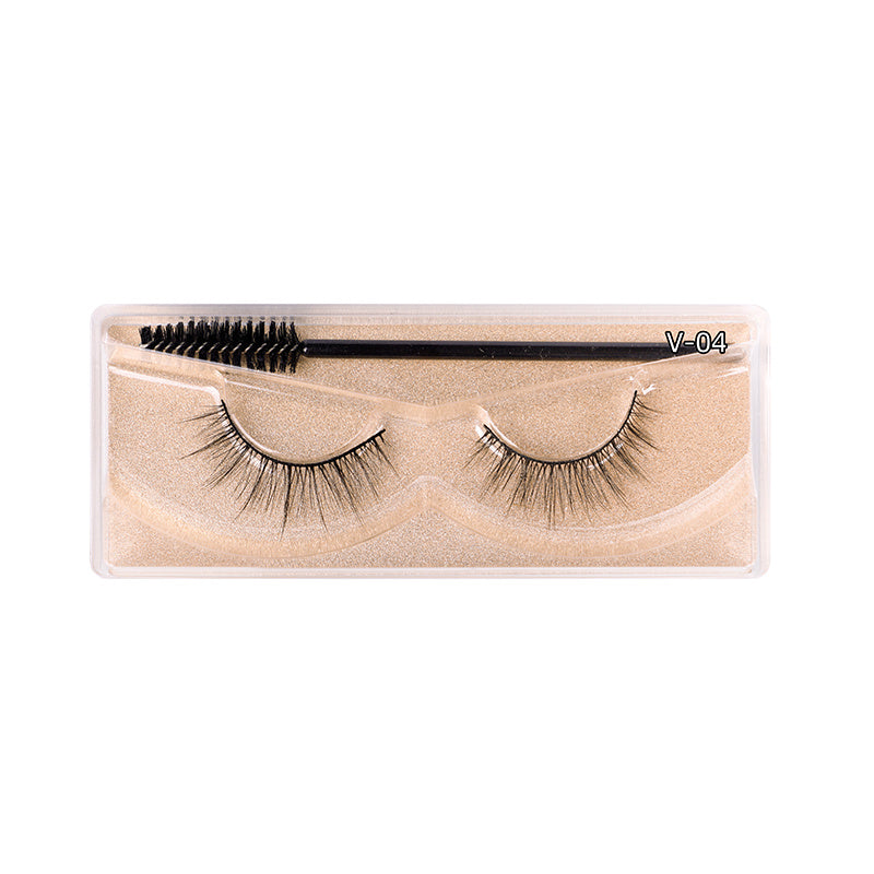 15mm Natural 3D False Lashes Pack with Brush