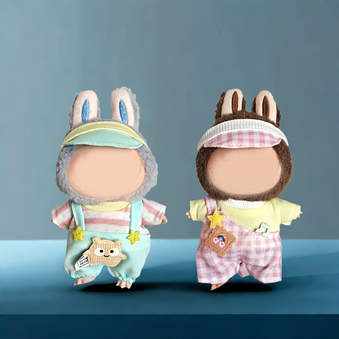 Doll Outfit Set with Headwear and Pants - 6-9 Inch Dolls