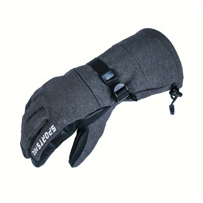Waterproof Touch Screen Warm Skiing Gloves Unisex Winter with Hidden Pockets