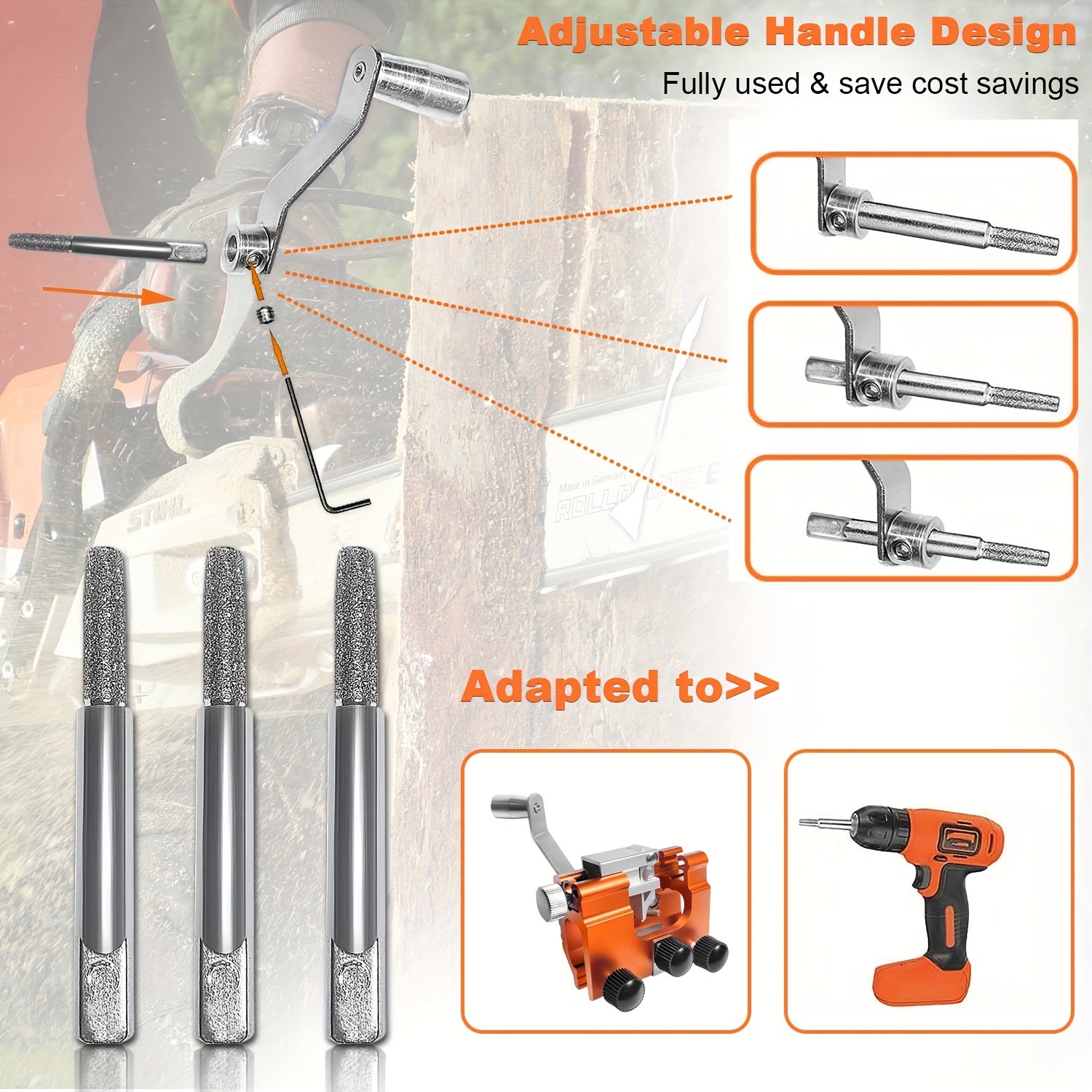Chainsaw Sharpener Jig Kit for 20-88cm Chainsaws
