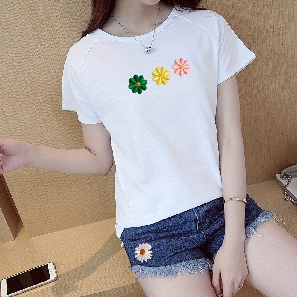 Sunflower Daisy Flower Patches Sew Iron On Embroidered Appliques DIY