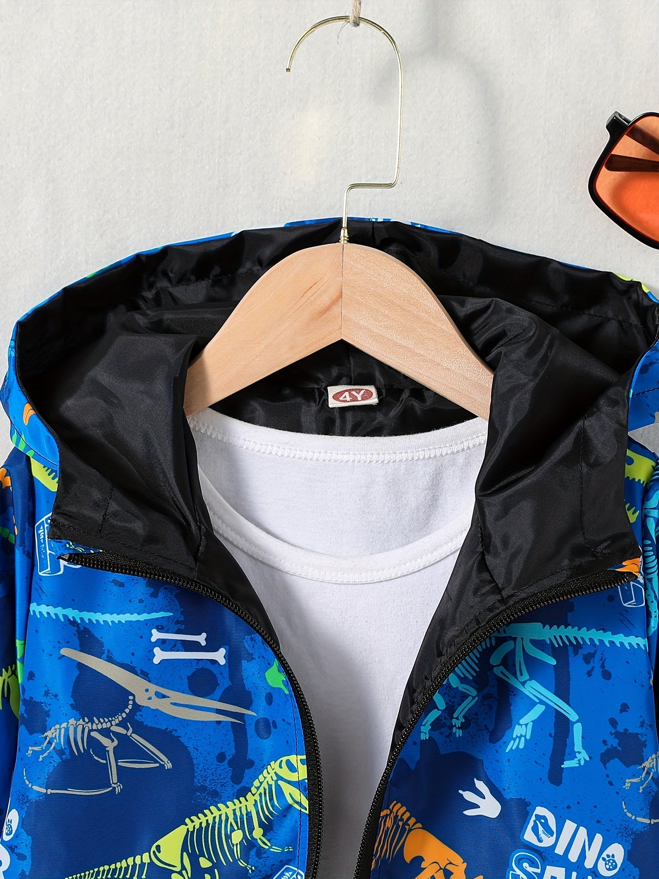 Kids Camouflage Print Windbreaker Jacket Hooded Zipper Outdoor Coat