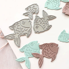 3pcs Fish Metal Cutting Dies Scrapbook Paper Craft Stencils DIY Album