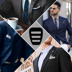BLOGLANG Men's Pocket Square Holder Organizer Pre Folded Handkerchief Keeper