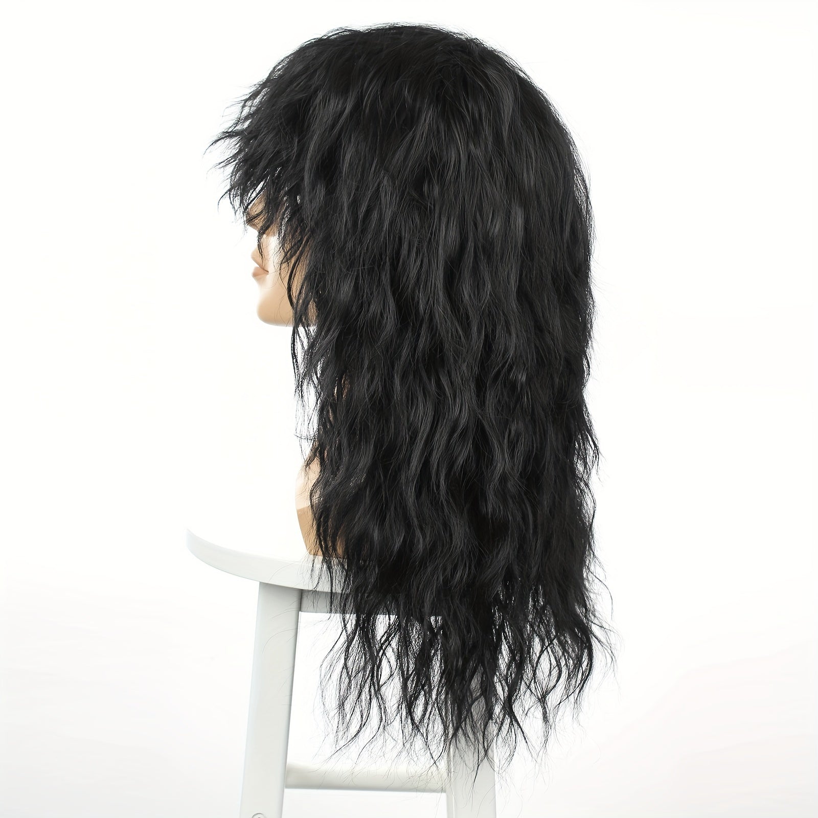 Men's 80s Rock Metal Halloween Wig Long Curly Hair