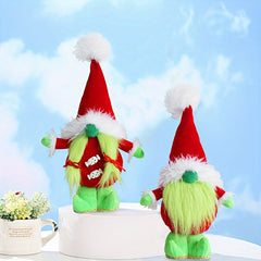 Green Hair Monster Gnome Elf Christmas Doll Or...