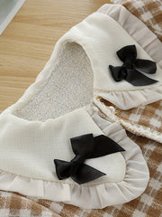 Toddler Girls Checkered Long Sleeve Jacket for Spring Fall Winter