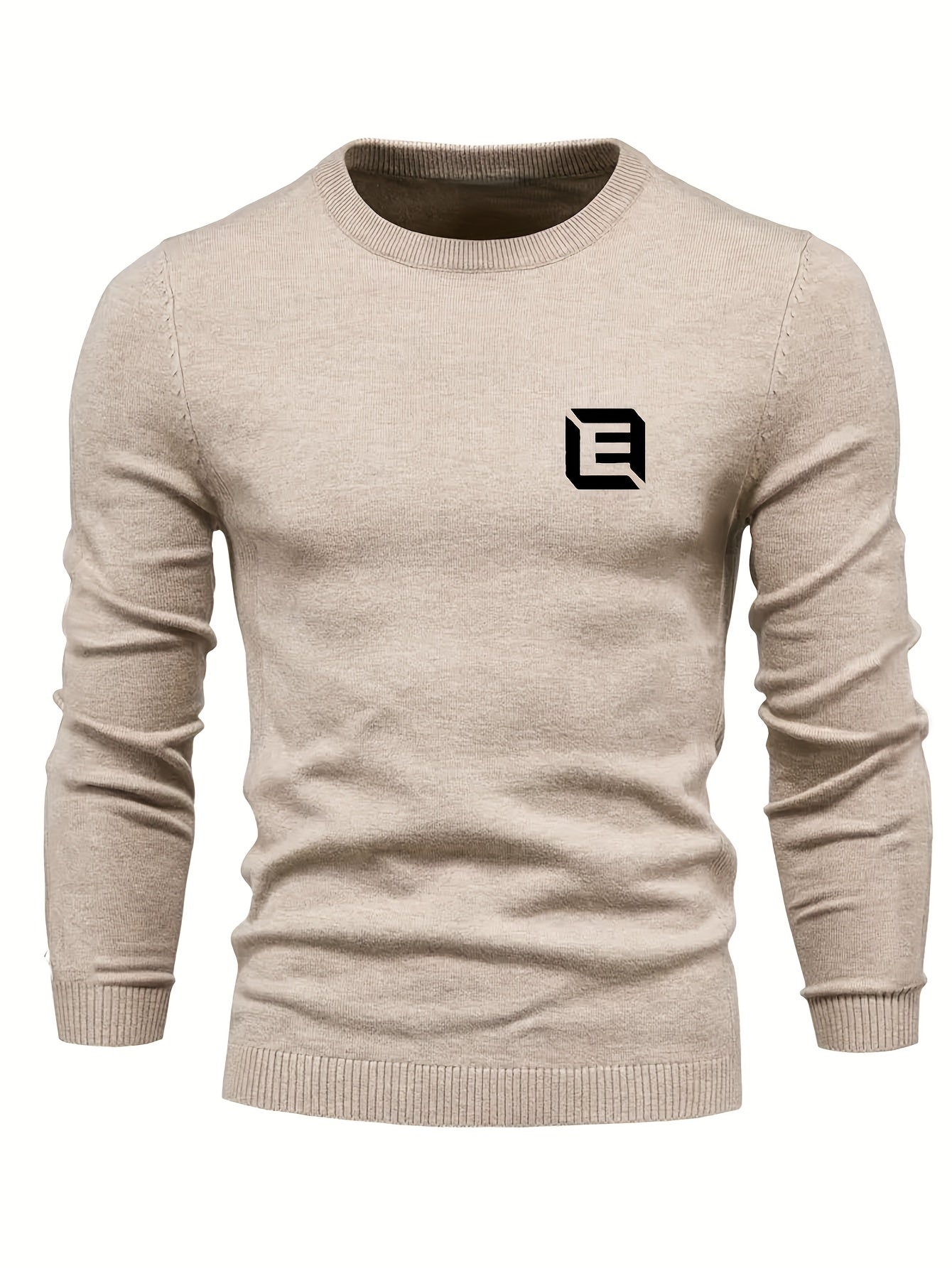Men's Warm Crew Neck Pullover Sweater for Fall Winter