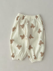 Baby Girls Casual Elastic Waist Pants with Assorted Designs