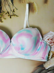 Tie Dye Push Up Bra & Panties Set