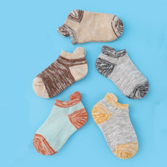 5pcs Kids' Cotton Striped Socks
