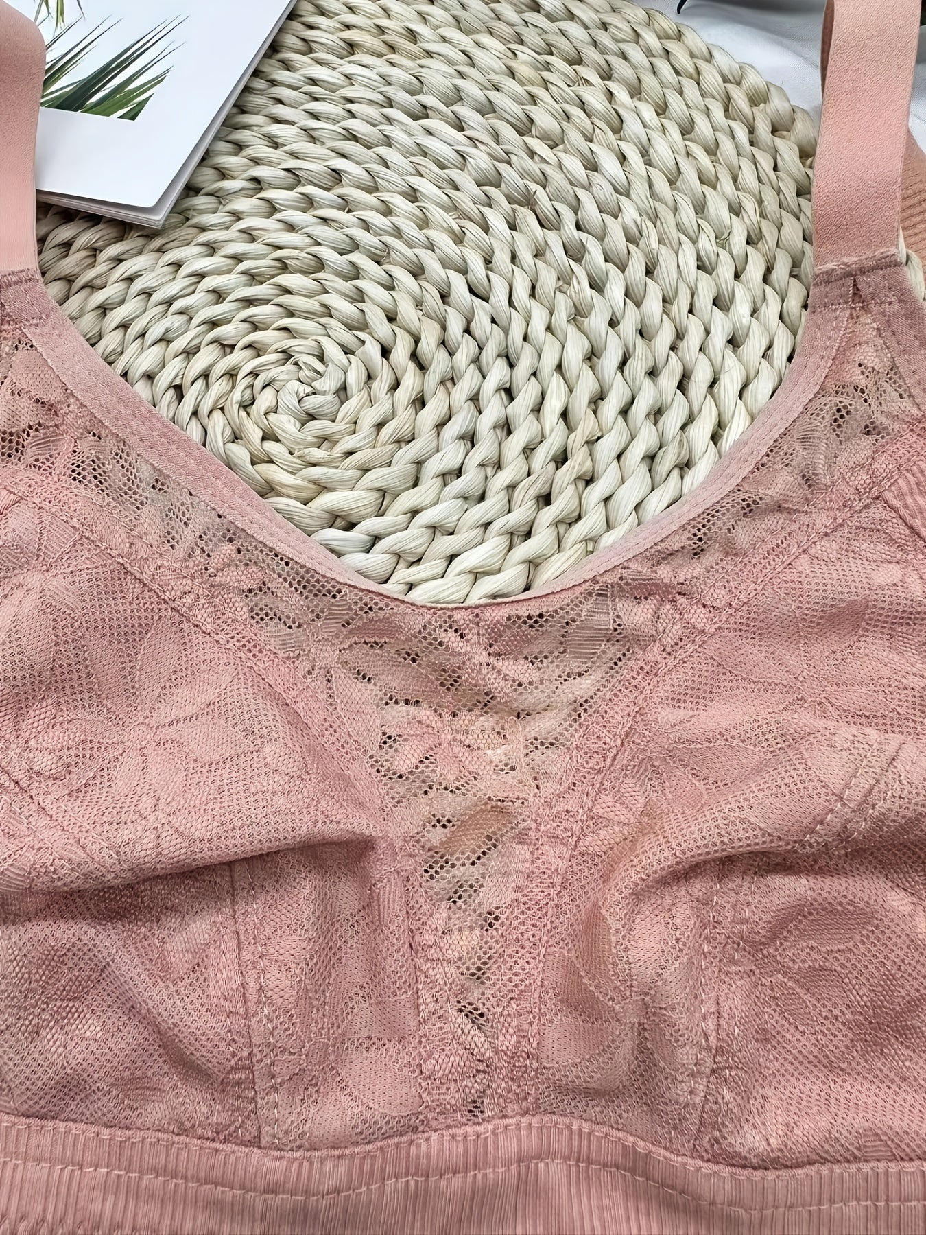 Wireless Lace Bra Full Coverage Comfortable Breathable Women's Lingerie