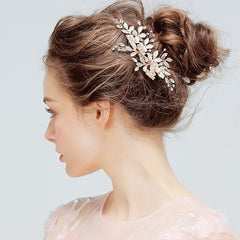 Golden Flower Hairclip Bridal Hairpin Wedding Hair Ornament