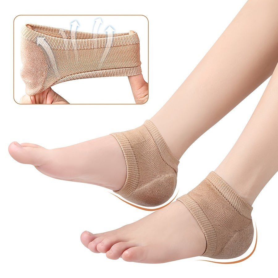 Gel Silicone Heel Protector Sleeve Plantar Fasciitis Support Feet Care