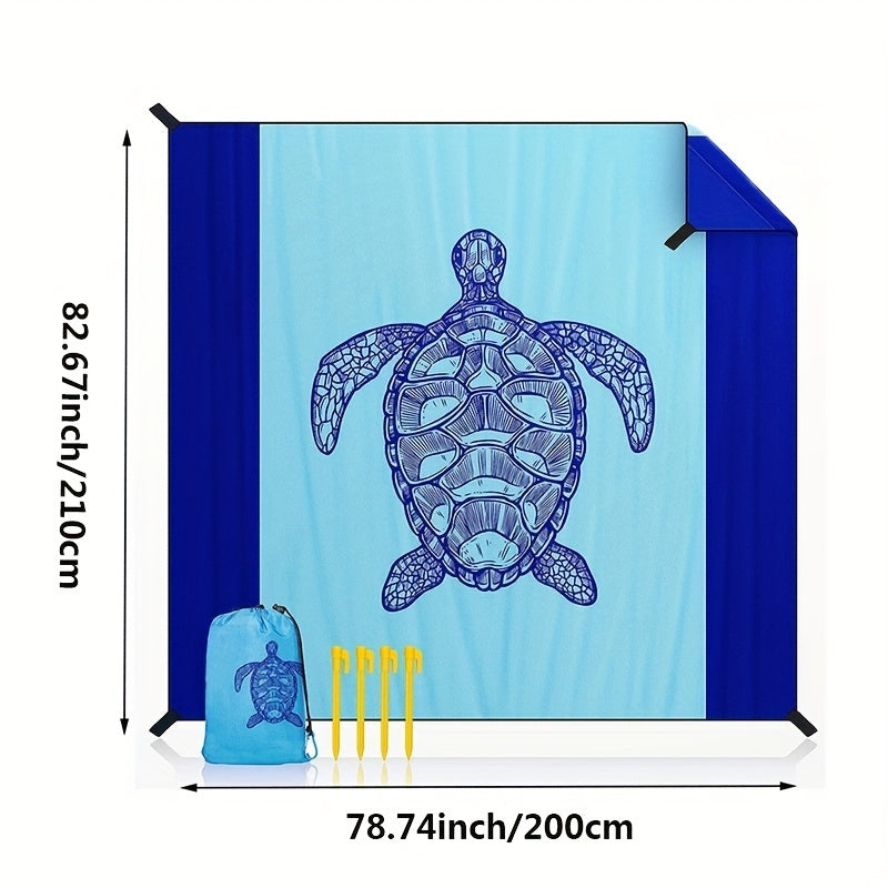 Fashionable Turtle Pattern Waterproof Sandproof Picnic Mat