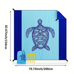 Fashionable Turtle Pattern Waterproof Sandproof Picnic Mat