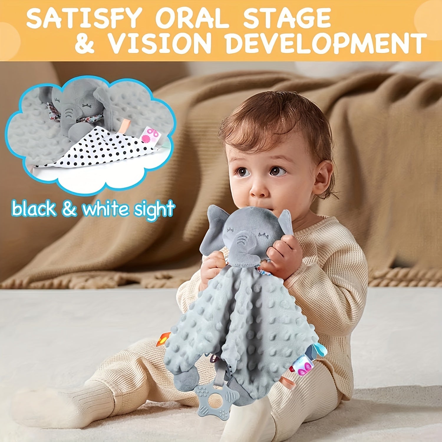 Soothing Towel Toys Animal Shapes for Boys and Girls